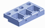 344,5x204x72 mm Counter knife slide for Lindner Power Komet 1800